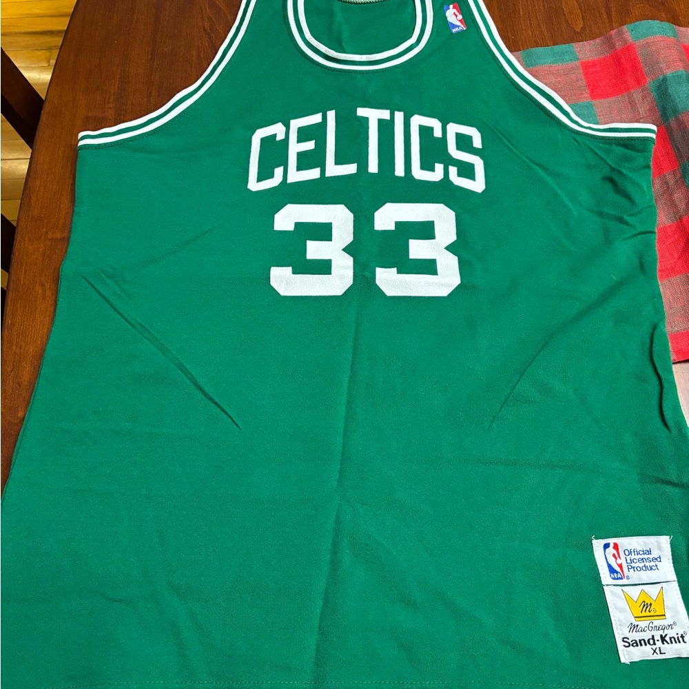 McGregor Sand-Knit Bird Celtics Green Jersey with White Trim